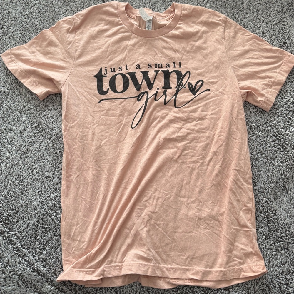 Bella Canvas Pink T-Shirt, large